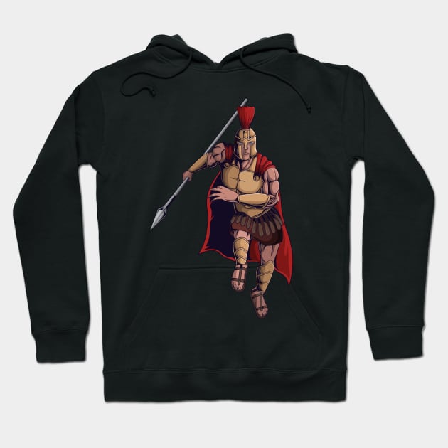 Spartan Warrior run to war Hoodie by Ardiyan nugrahanta